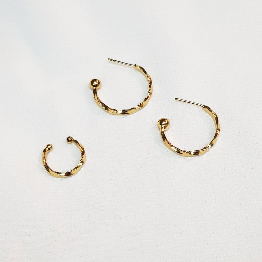 Earrings set, Twist hoops, Dana Mantzur