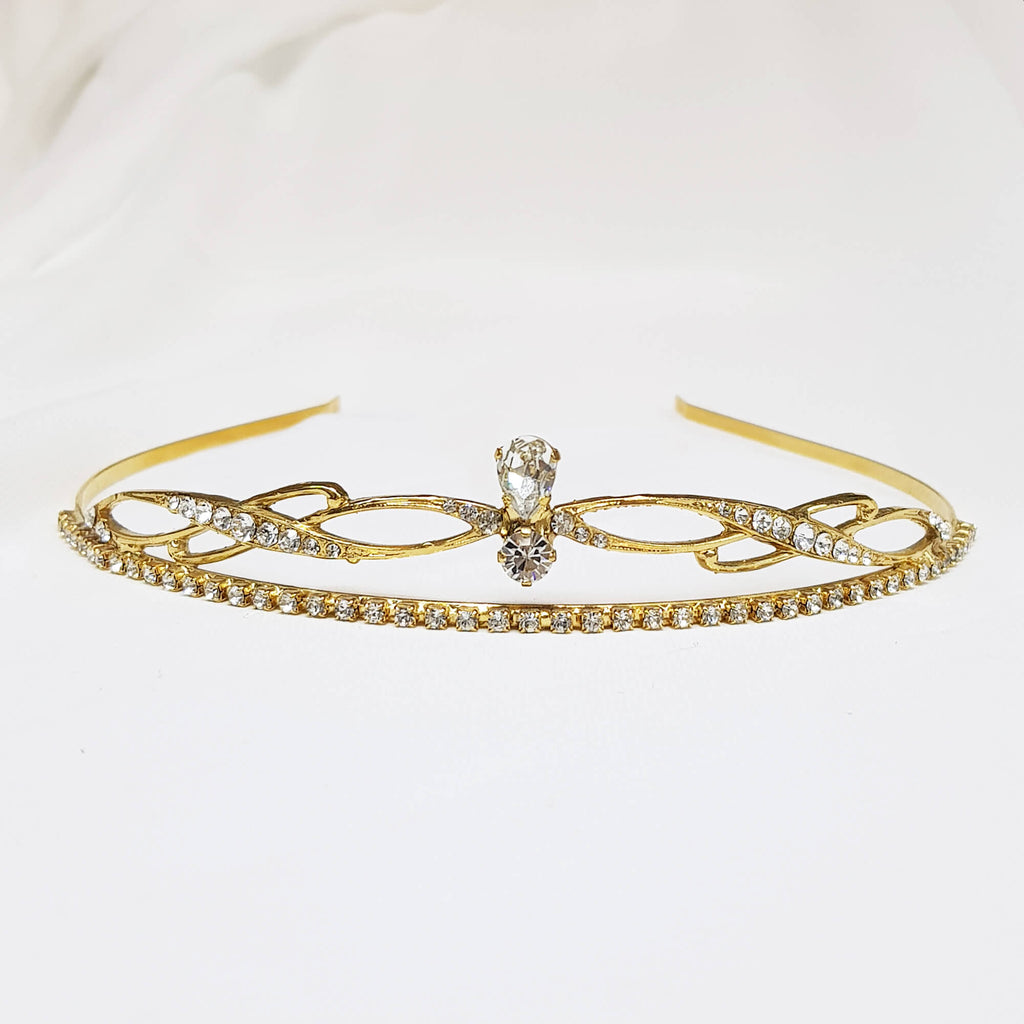 Gold Bride crown, Goddess Tiara, The Lady Bride