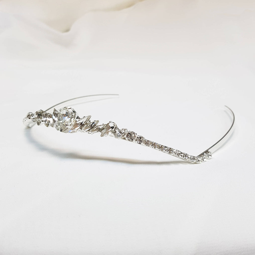 Wedding hair piece, Crystal crown, The Lady Bride