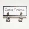 Double cz earrings, Beauty ear jackets, Dana Mantzur