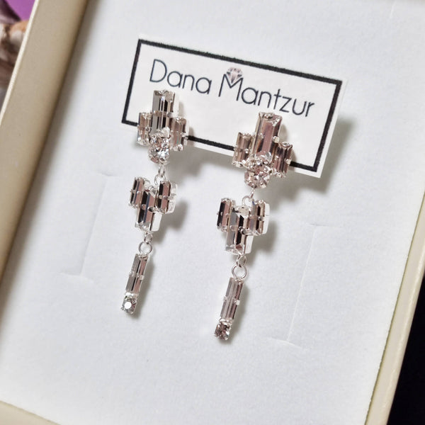Long oblong earrings, Art Deco Earrings, Dana Mantzur
