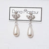 Pearl and silver earrings, Caitlin Earrings,The Lady Bride