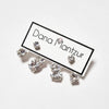 Silver crystal earrings, Stars Ear Jackets | Dana Mantzur