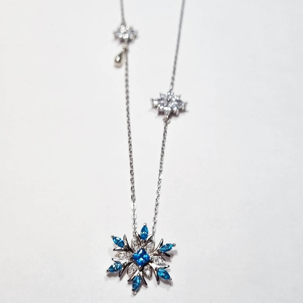 Perito Moreno Necklace - Light blue and clear zirconia necklace | Dana Mantzur