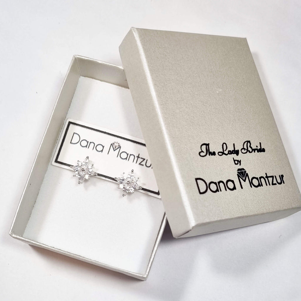 San Refael Earrings: Solid sterling silver studs | Dana Mantzur