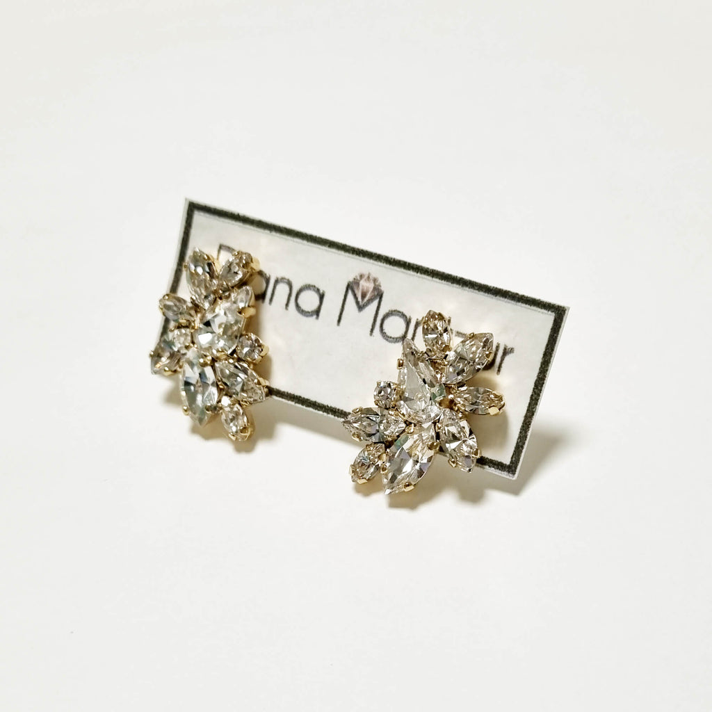 Gold crystal earrings | Rotem Earrings | Dana Mantzur