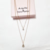 Rose gold necklace, Double Drop Necklace. The Lady Bride
