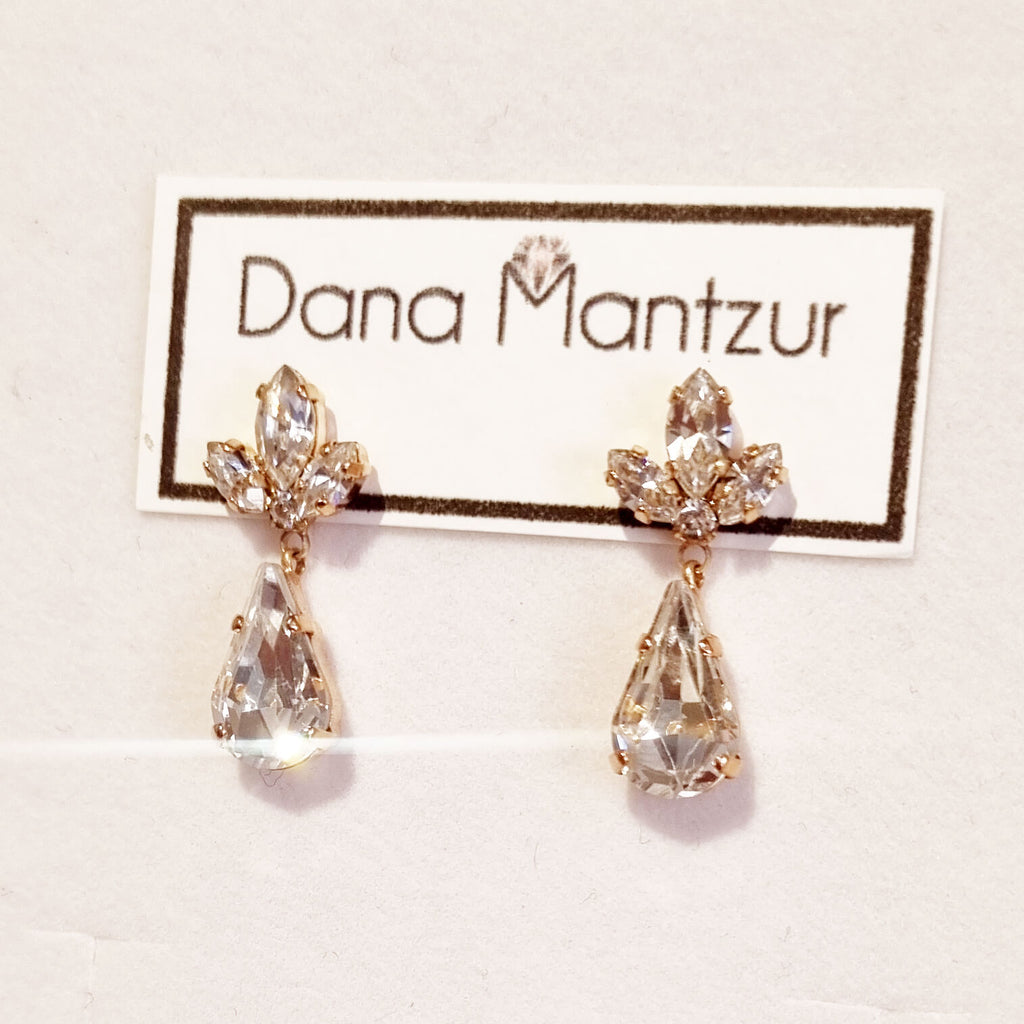 Rose gold crystal earrings