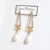 Gold dangle earrings, Marie Earrings, The Lady Bride