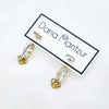 Clear Baguette crystal ear jacket earrings  | Dana Mantzur