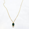 Octagon Necklace: Gold emerald Necklace  | The Lady Bride