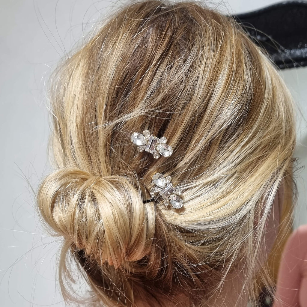 Updo hair style | Bow bobby pins | The Lady Bride