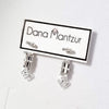 Silver Baguette crystal ear jacket earrings | Dana Mantzur