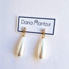 Adi Earrings | Gold post earrings with Majorca pearl | The Lady Bride