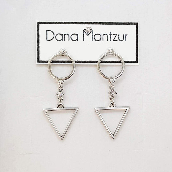 Triangle Earrings, Casual friday earrings, Dana Mantzur