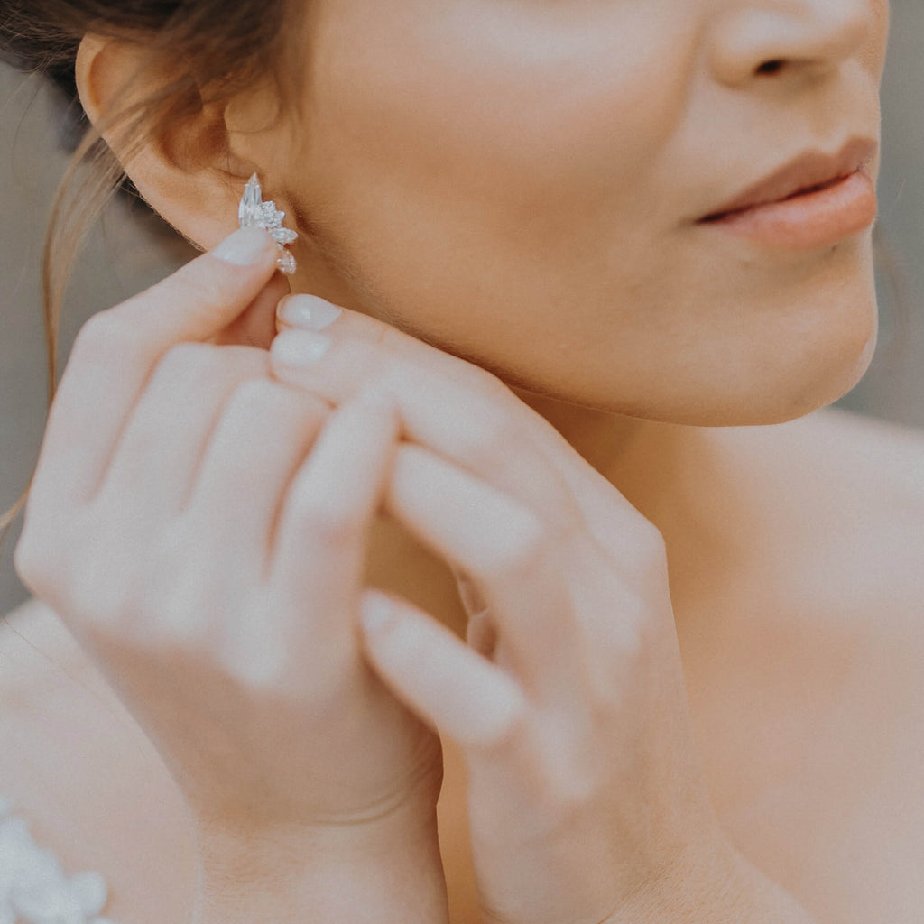 Bridal crystal earrings