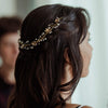 Gold hair accessories, Lihini Hair wreath delicate, The lady bride 
