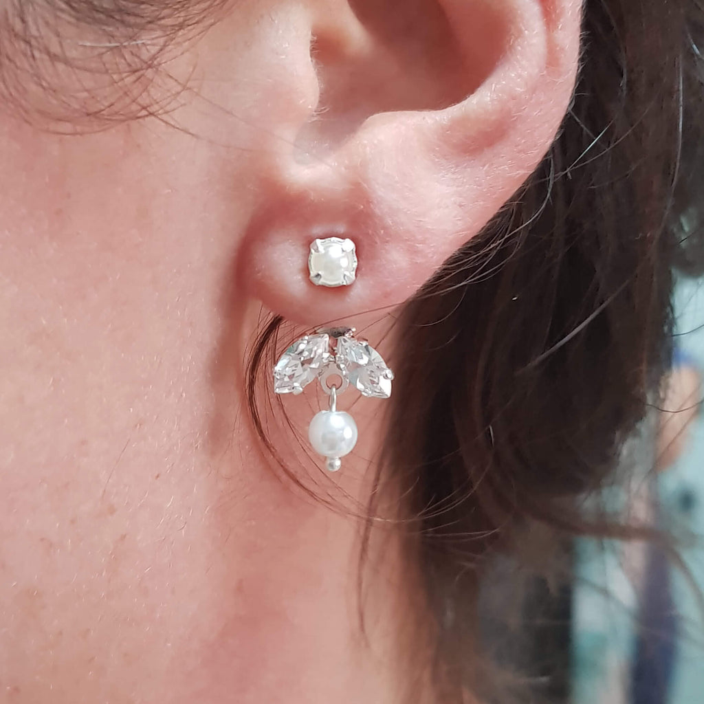 Bridesmaids ear jackets, Karen Jacket earrings, The Lady Bride