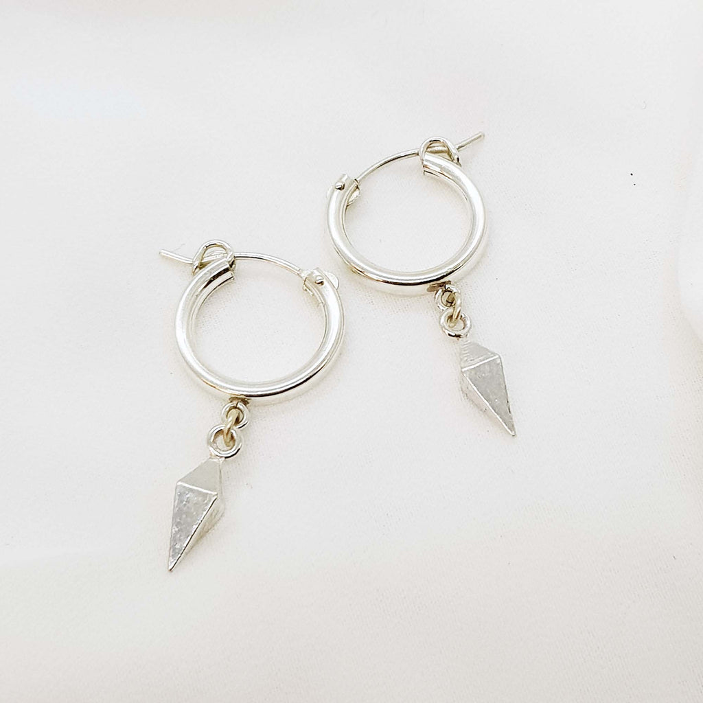 Shannon Earrings, Sterling silver hoops, Dana Mantzur