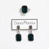 Emerald jewelry set, Colorful set - Elizabeth ring & Belle earrings, Dana Mantzur