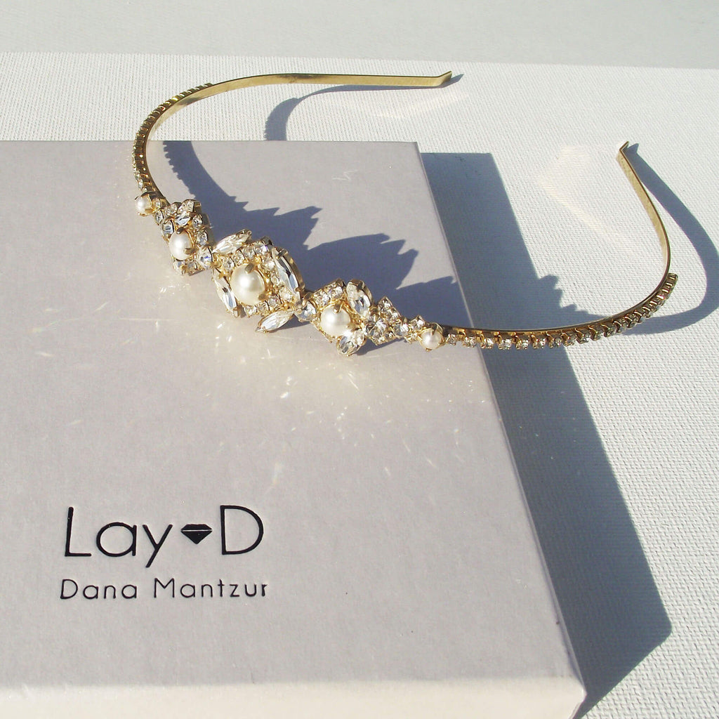 Gold CZ Tiara