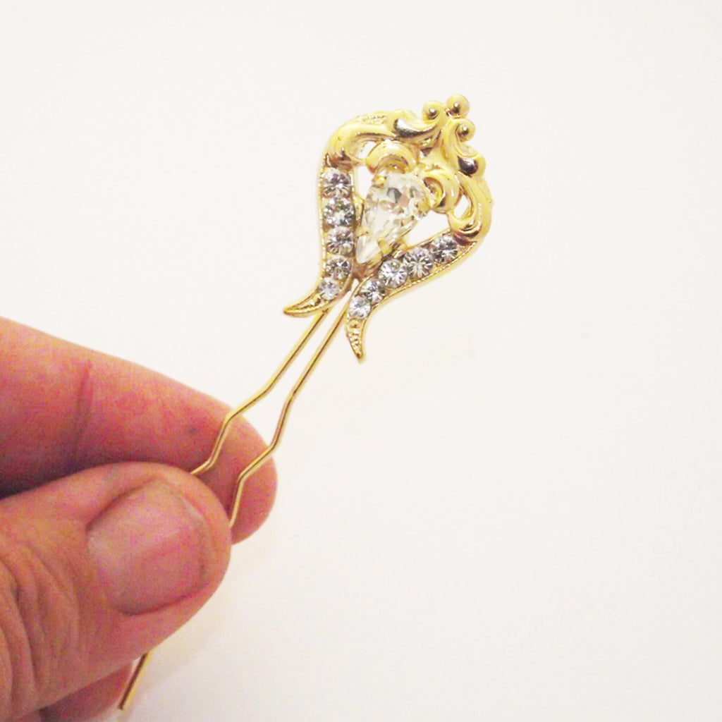 Crystal hair clips