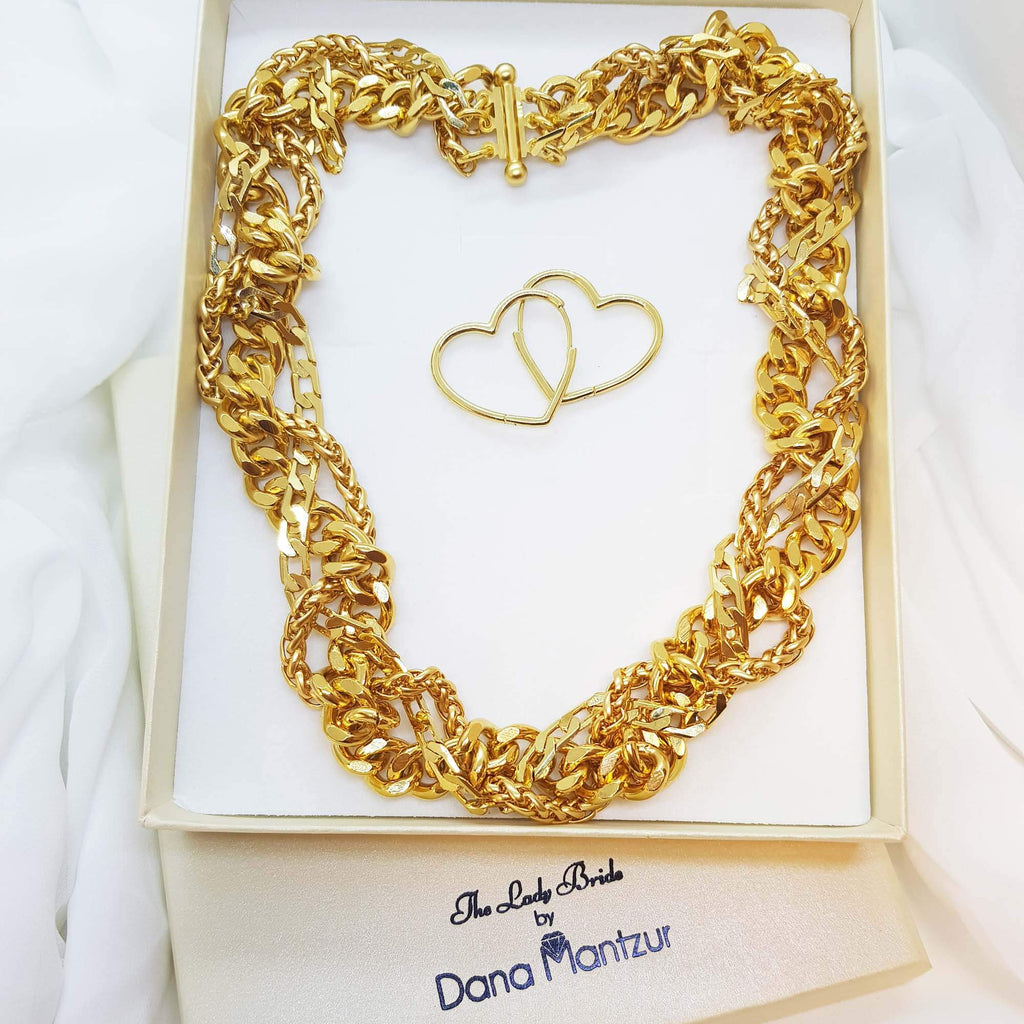 Perfect gold set, Baby Billy Necklace, Dana Mantzur