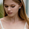 Floral zirconia earrings