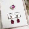 Fuchsia jewelry set,Colorful set - Elizabeth ring & Belle earrings, Dana Mantzur
