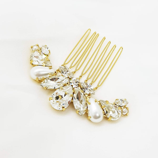 Gil Hair comb, Gold hair comb, The Lady Bride 