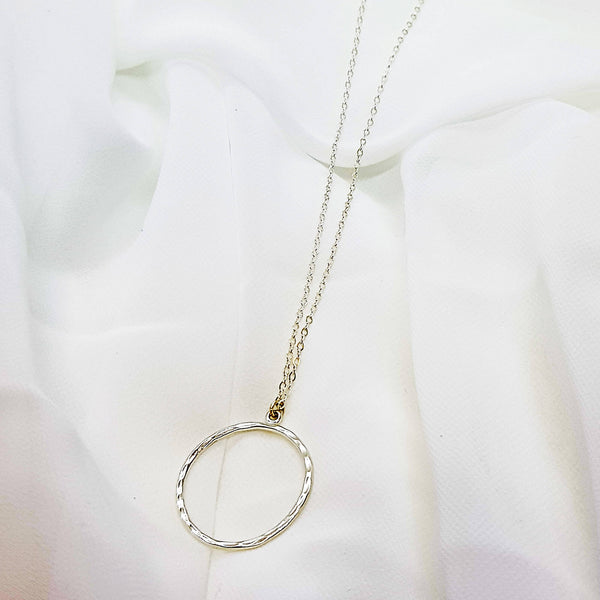 Dainty necklace, Circle karma chain, Dana Mantzur