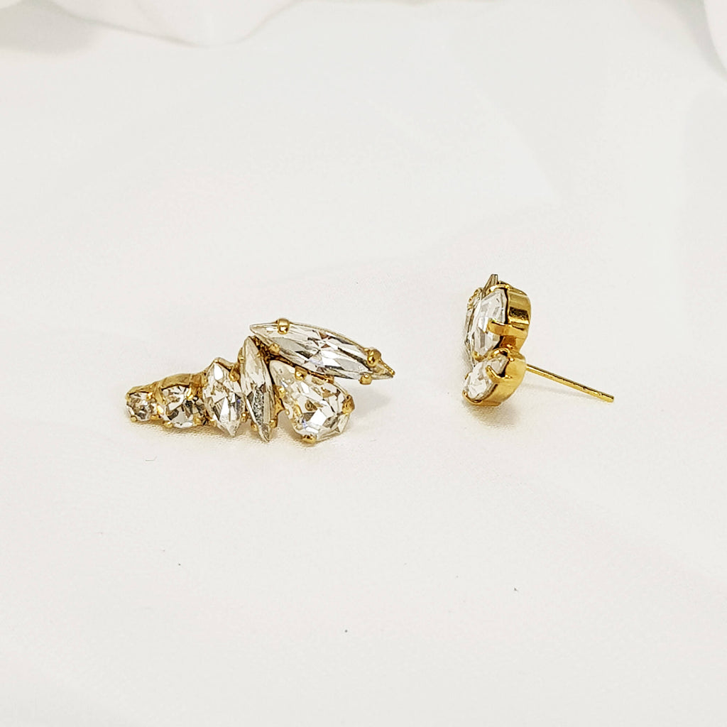 Gold crystal earrings