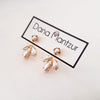Baby Roko ear Jackets - pearl Rose gold ear jacket earrings | The Lady Bride