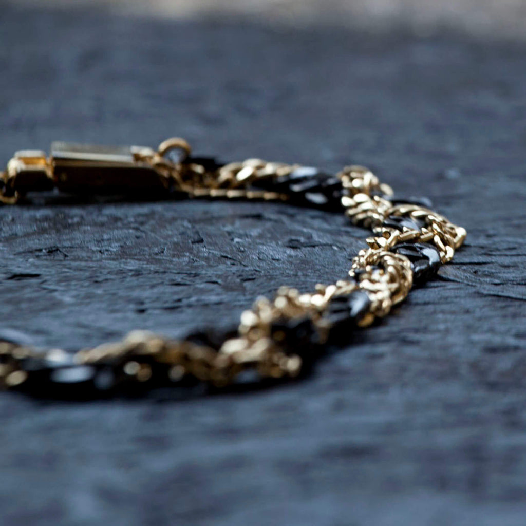 Gold and black choker, Baby Billy Necklace, Dana Mantzur