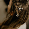 Silver wedding hair jewelry, Sapir hair clips , The Lady Bride