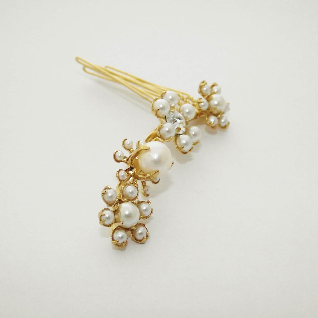 Bridal gold hair jewelry