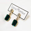 gold green earrings
