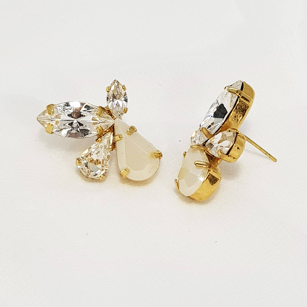 Gold crystal earrings