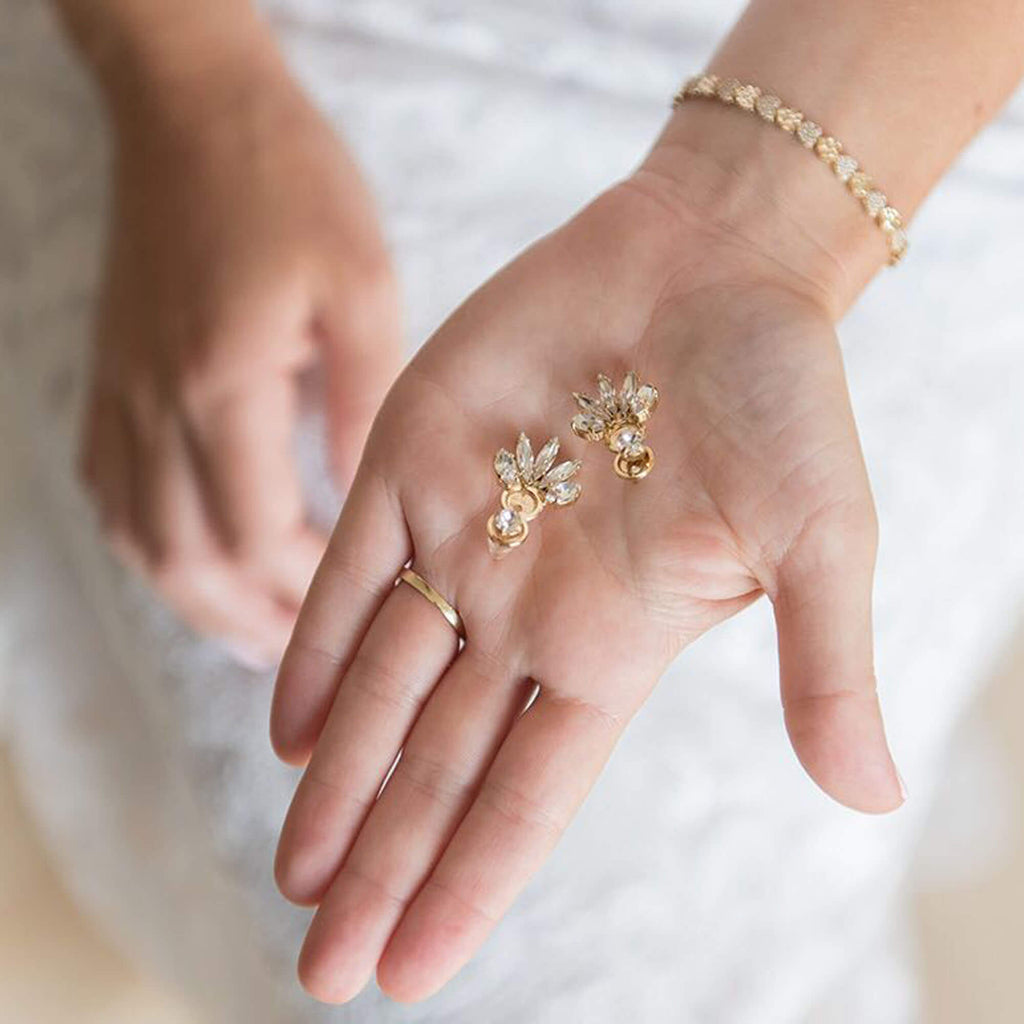 Gold Swarovski Earrings