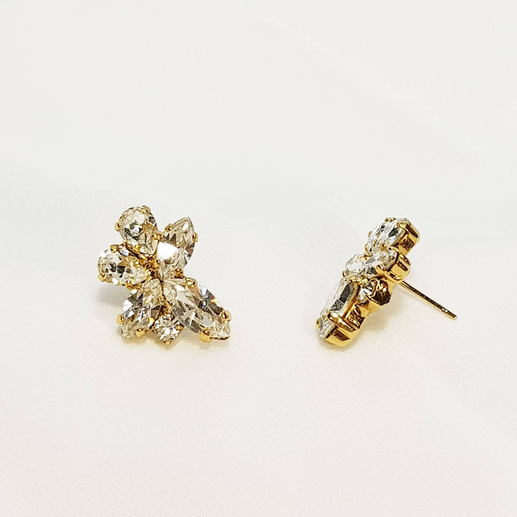 Gold crystal earrings