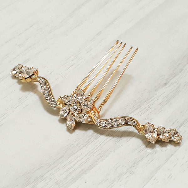 Gold hair comb