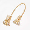 Gold hair combs with chains