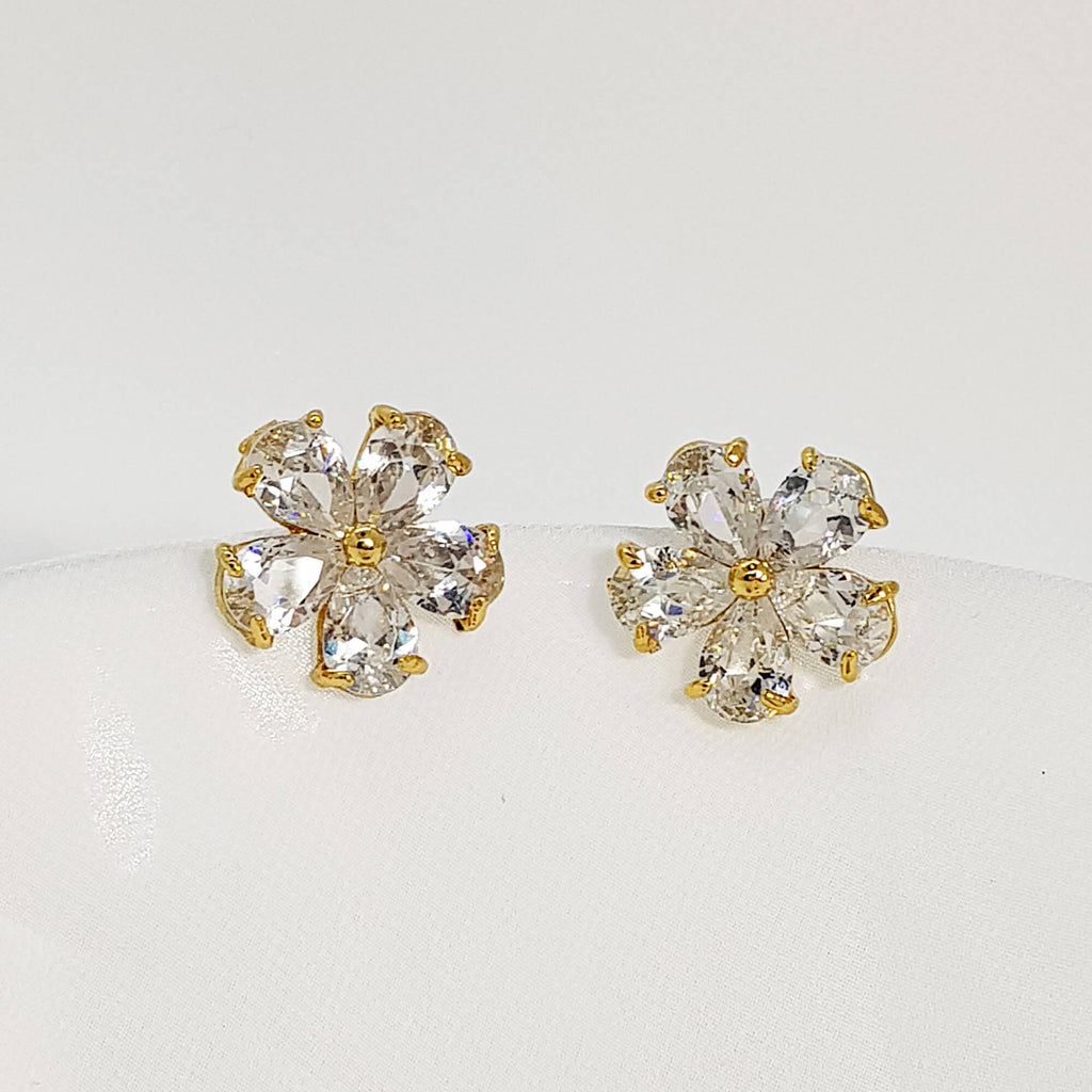 White crystal earrings