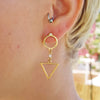Triangle Earrings, gold geometric earrings, Dana Mantzur