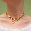 Gold curb necklace, Ariana Necklace, Dana Mantzur