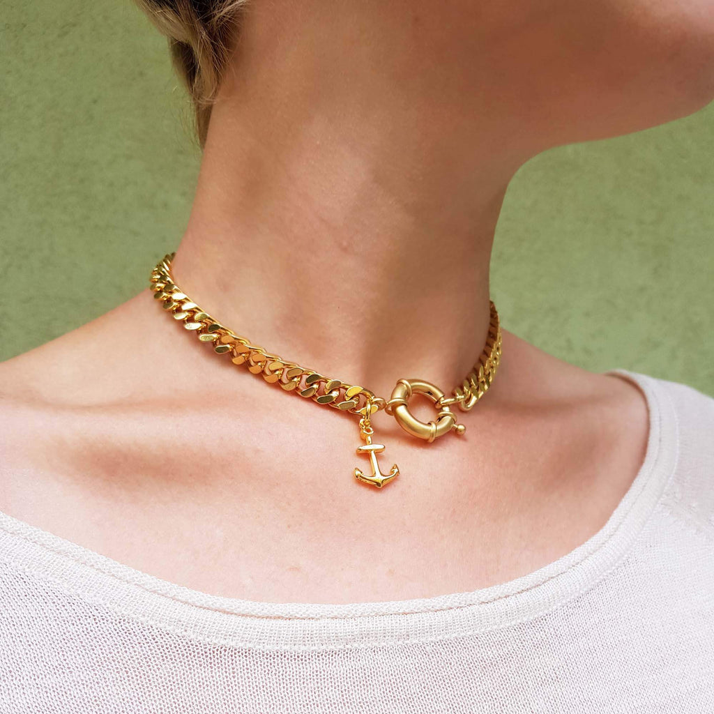 Gold chain choker, Ariana and Poli set, Dana Mantzur