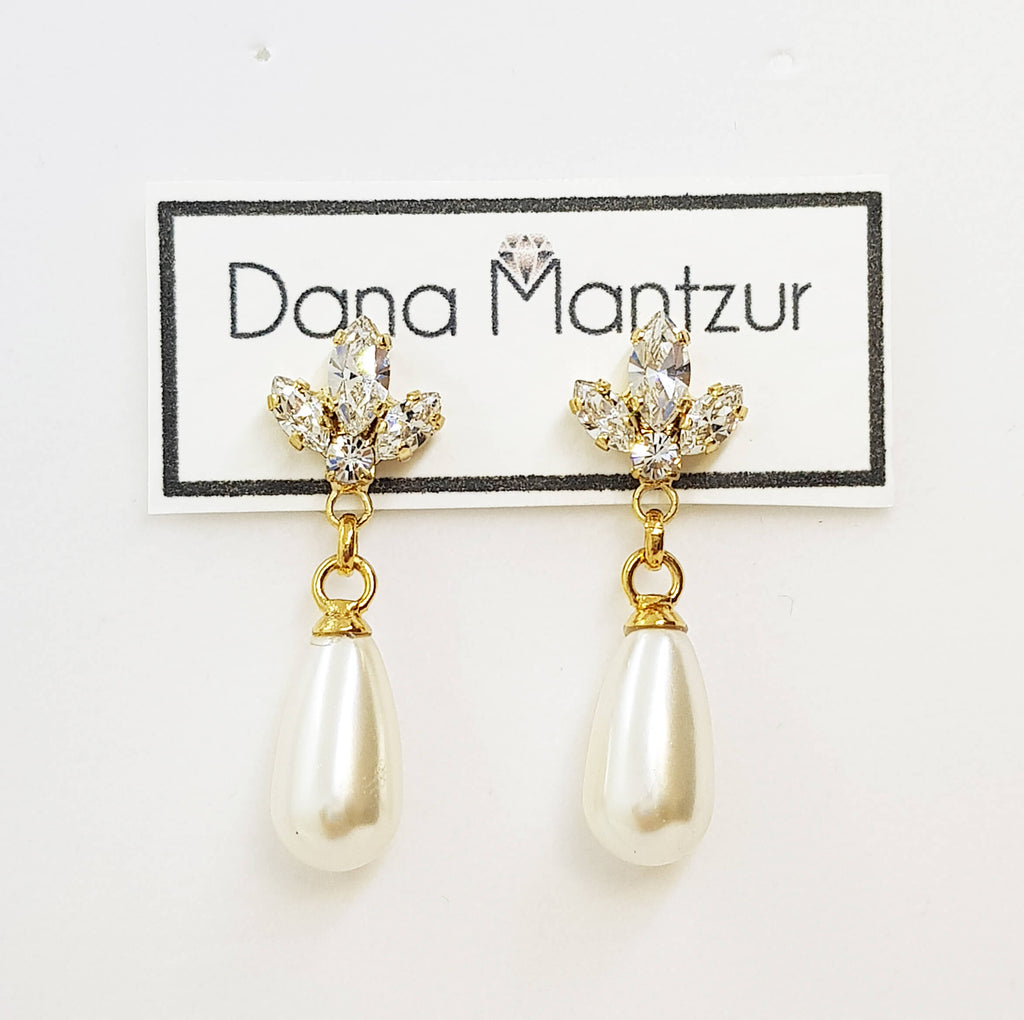 Drop pearl earrings, Caitlin Earrings,The Lady Bride