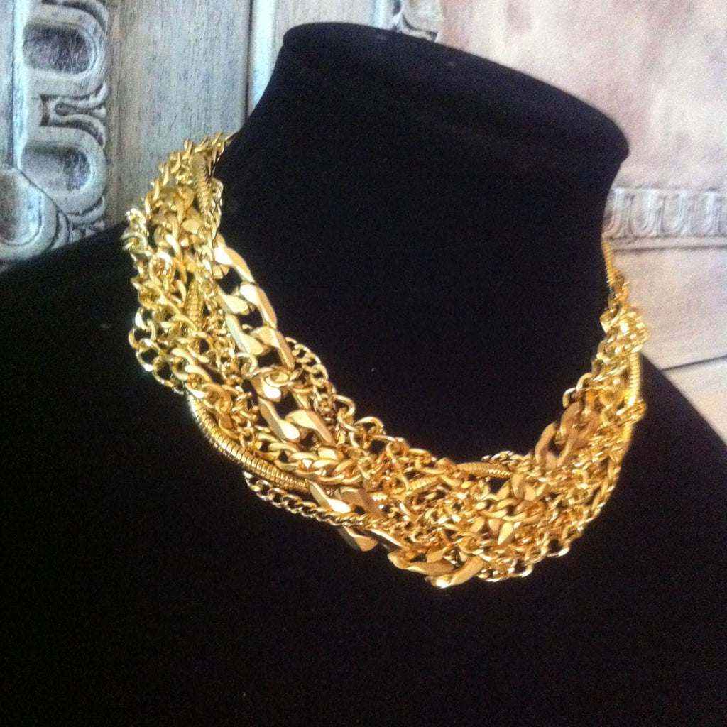 Statement gold necklace, Billy Necklace, Dana Mantzur