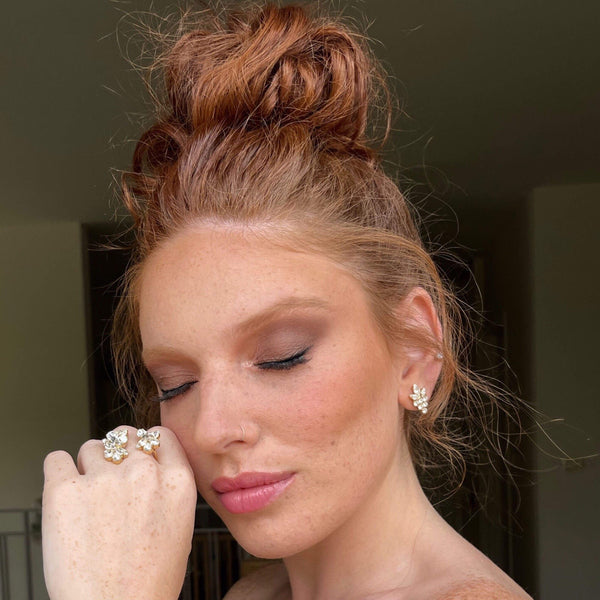 Pyramid Earrings, Cluster Earrings, The Lady Bride