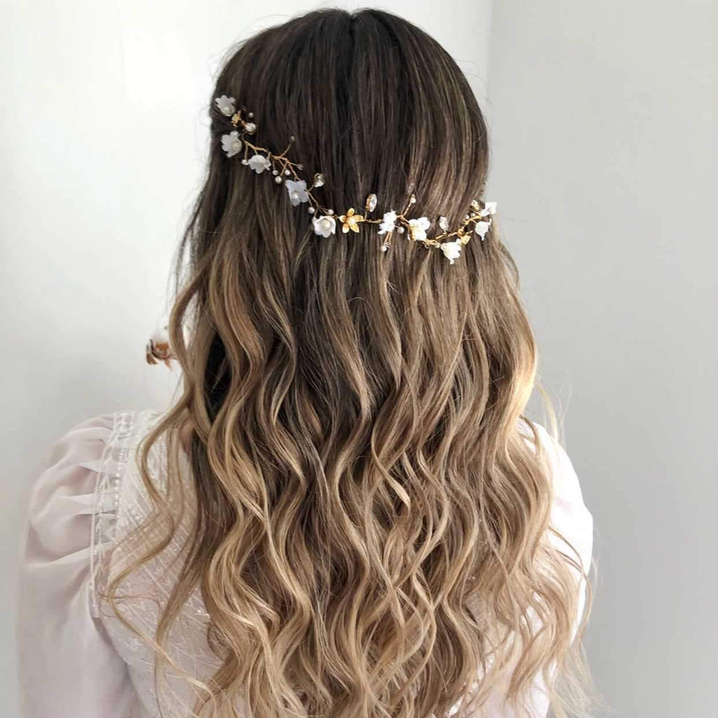 Bride gold headpiece, Sofia hair wreath, The lady bride